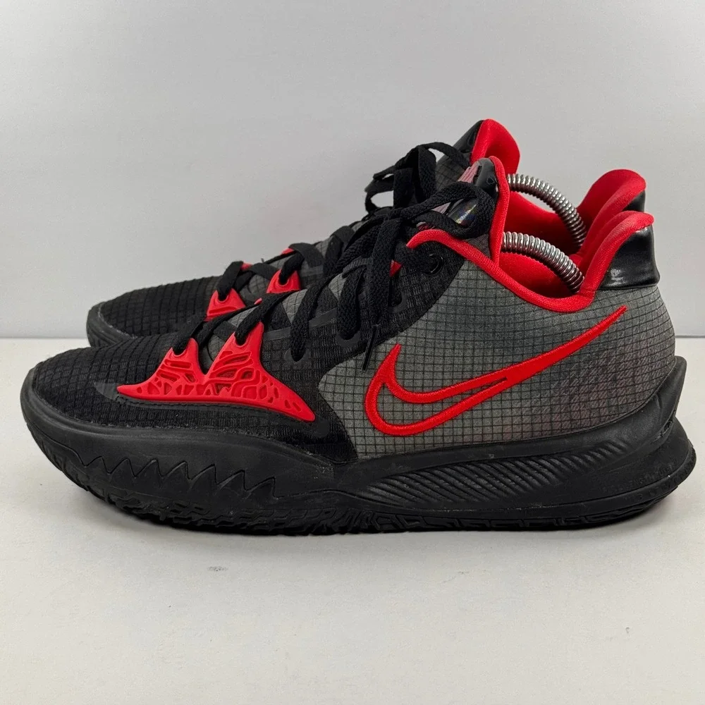 Nike Kyrie Low 4 Bred Black Red Basketball Shoes CW3985-006 Mens 9.5